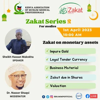 Poster for the CME Zakat Series 2 for Medics: Zakat on Monetary Assets