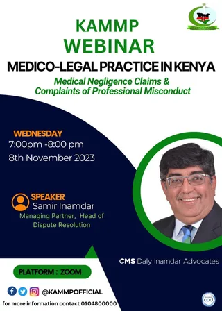 Poster for the CME Medico-Legal Practice in Kenya