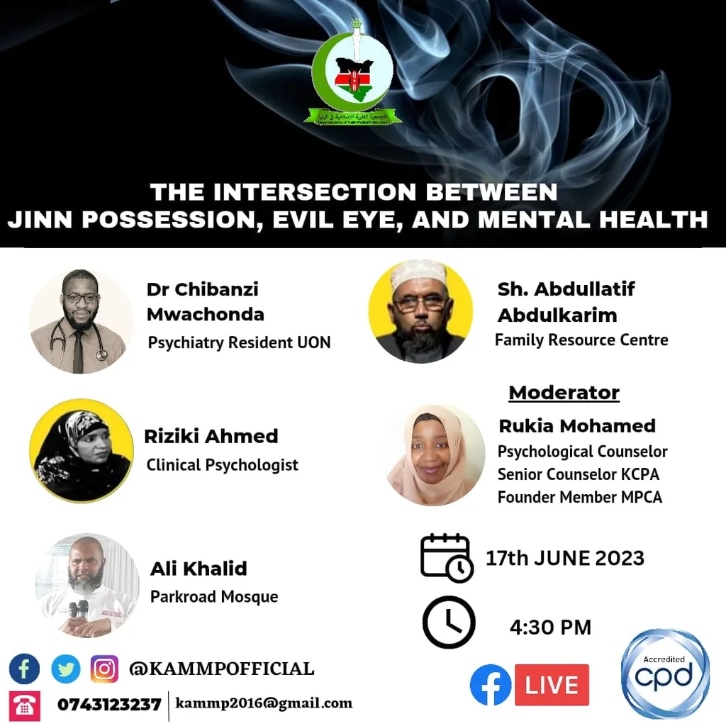Poster of the CME The Intersection between Jinn Possession, Evil Eye and Mental Health