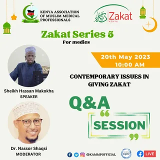 Poster for the CME Zakat Series 5 for Medics: Contemporary Issues in Giving Zakat