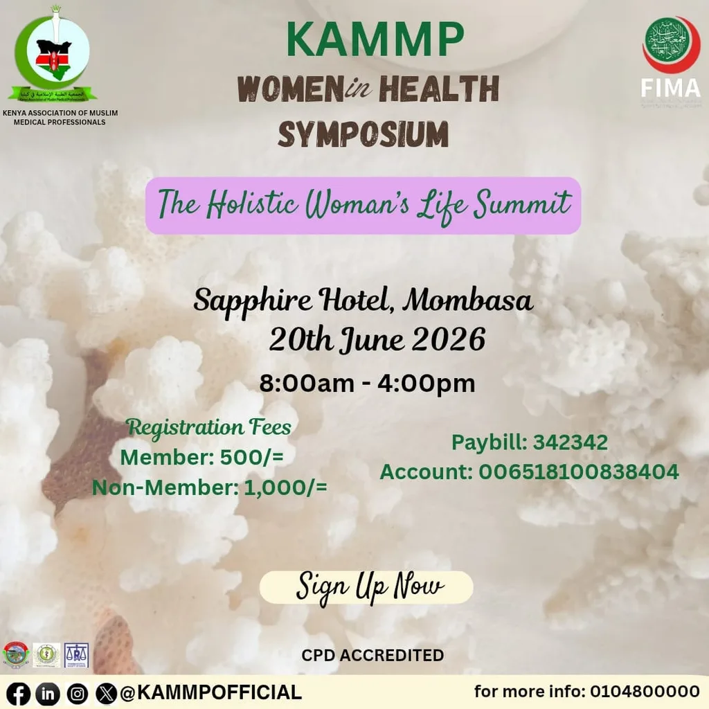 Poster of the KAMMP Women in Health Symposium