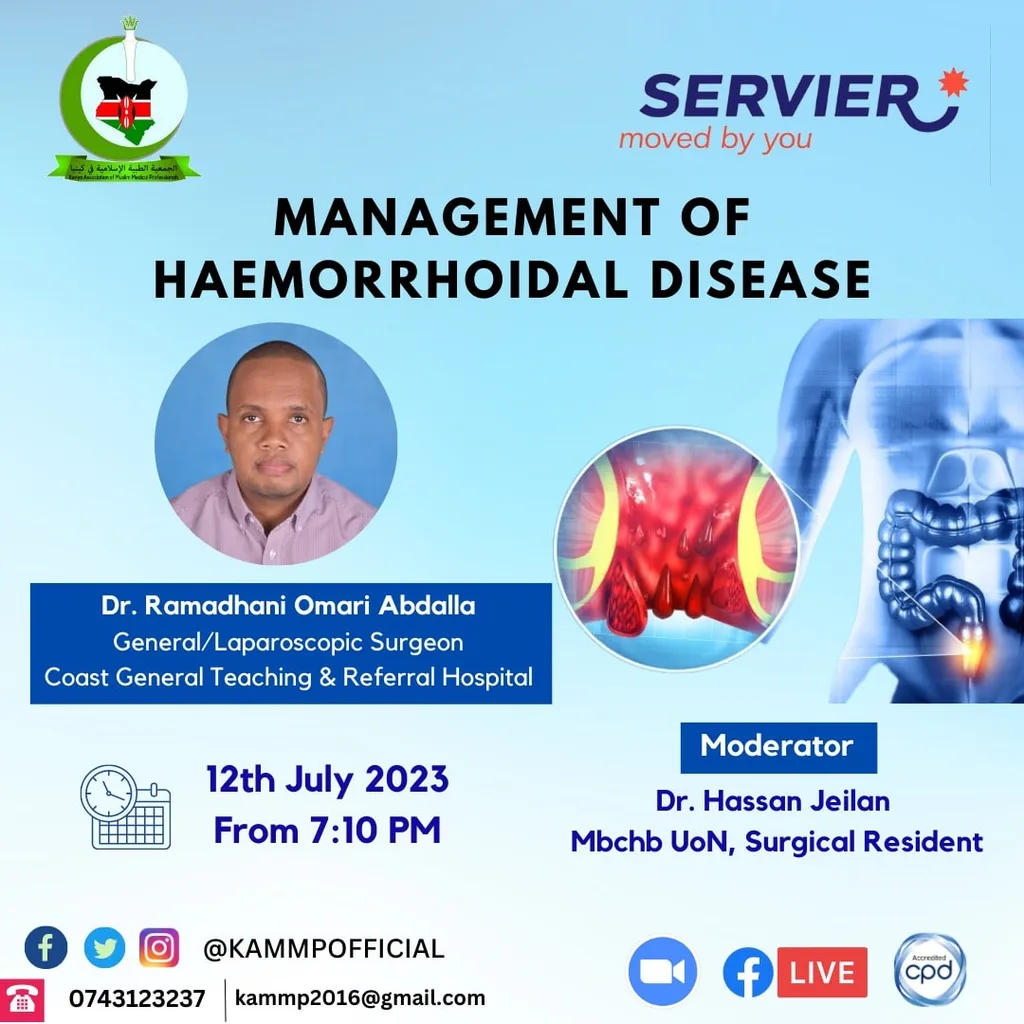 Poster of the CME Management of Haemorrhoidal Disease
