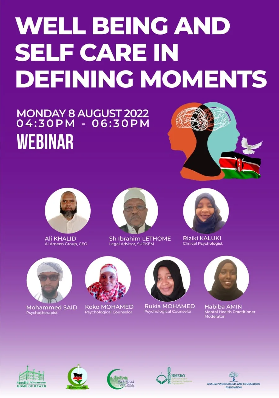 Poster of the CME Well Being and Self Care in Defining Moments