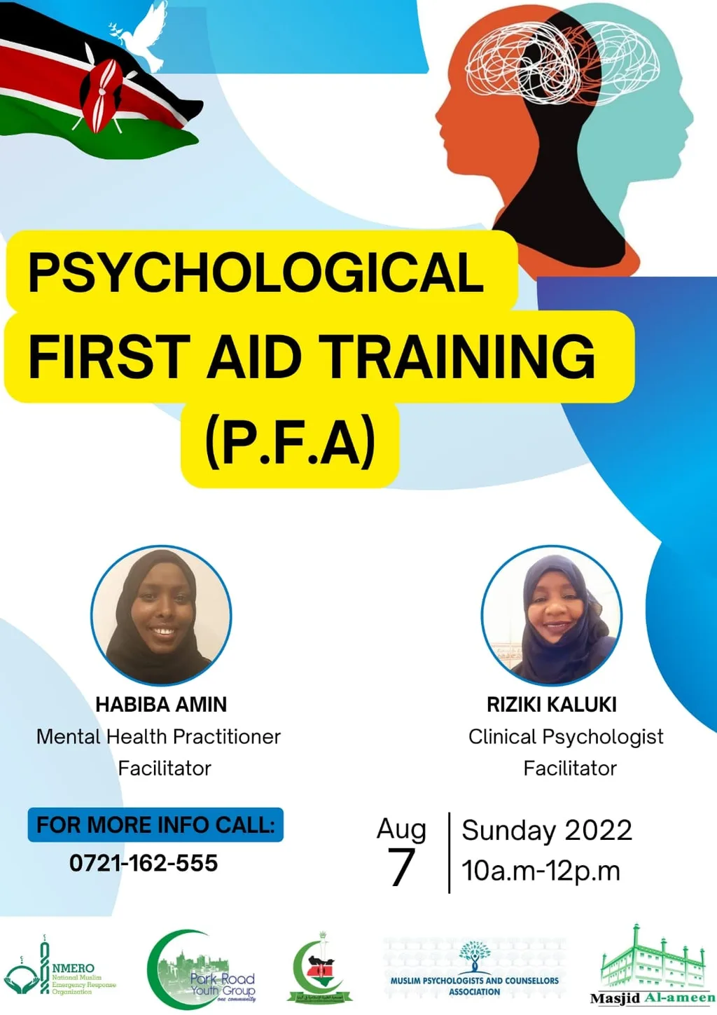 Poster of the CME Psychological First Aid Training (PFA)