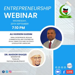 Poster for the CME Entrepreneurship Webinar