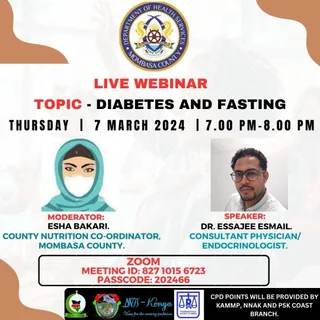 Poster for the CME Diabetes and Fasting